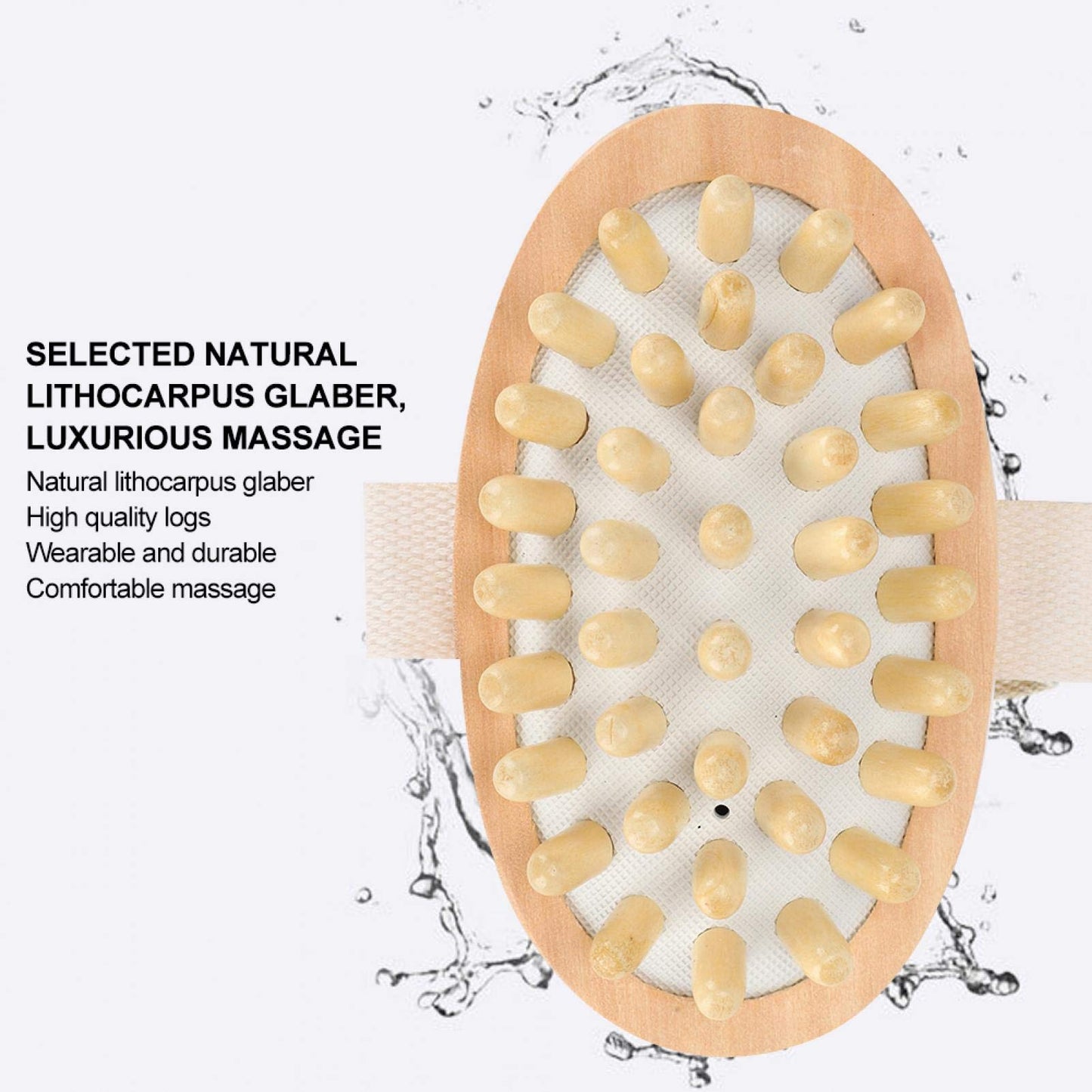 Massage Brush, Hand Held Wood Massager Body Brush Scrubber Hair Scalp Spa Bath Massage for Cellulite, Circulation & Glowing Skin Beauty and Personal Care Agatige