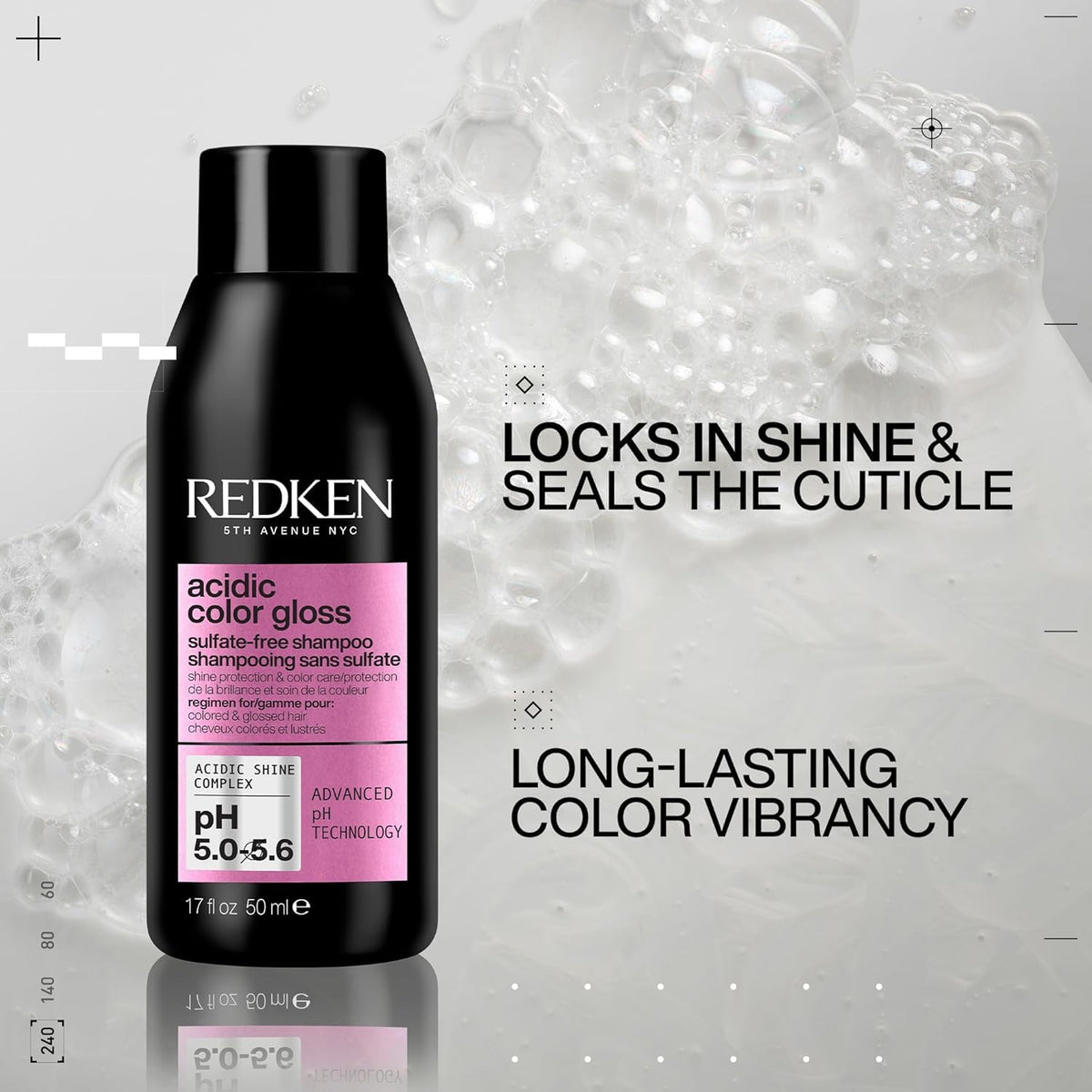 Redken Acidic Color Gloss Shampoo - Shine For Color-Treated Hair, 1.7 Fl Oz