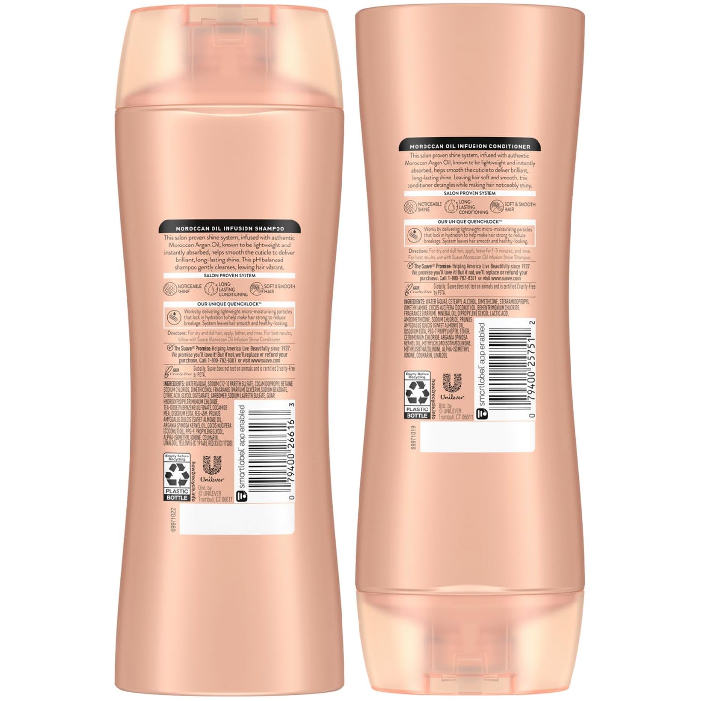 Suave Shine Shampoo and Conditioner Moroccan Infusion with Argan Oil 12.6 oz, 2 count Beauty & Personal Care Suave