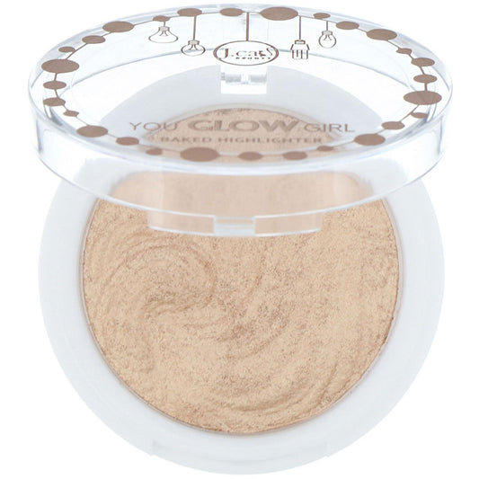 J.CAT BEAUTY You Glow Girl Baked Highlighter - Twilight, Cream, Unisex, Face Shaping Makeup, Shimmery