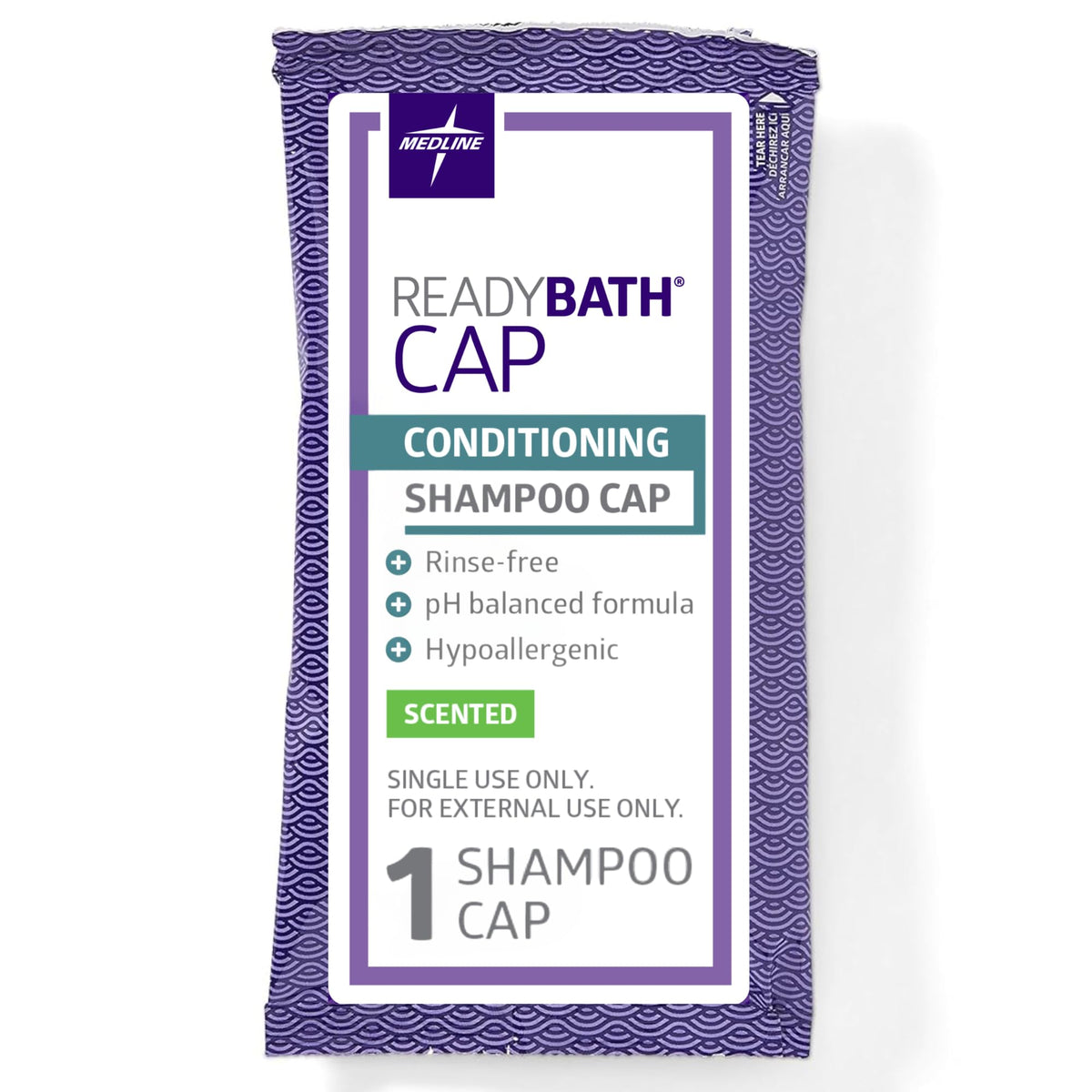 Medline ReadyBath Scented Rinse-Free Shampoo Cap with Conditioner, 30 Count Beauty & Personal Care Medline