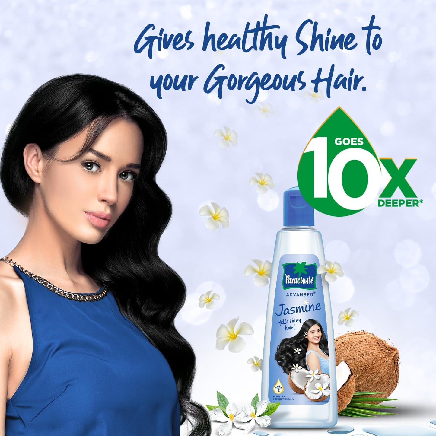 Parachute Advansed Jasmine Enriched Coconut Hair Oil with Vitamin-E | For Scalp Nourishment| Stronger, Softer, Silkier Hair | Indian Hair Oil | All Beauty & Personal Care Parachute Advansed