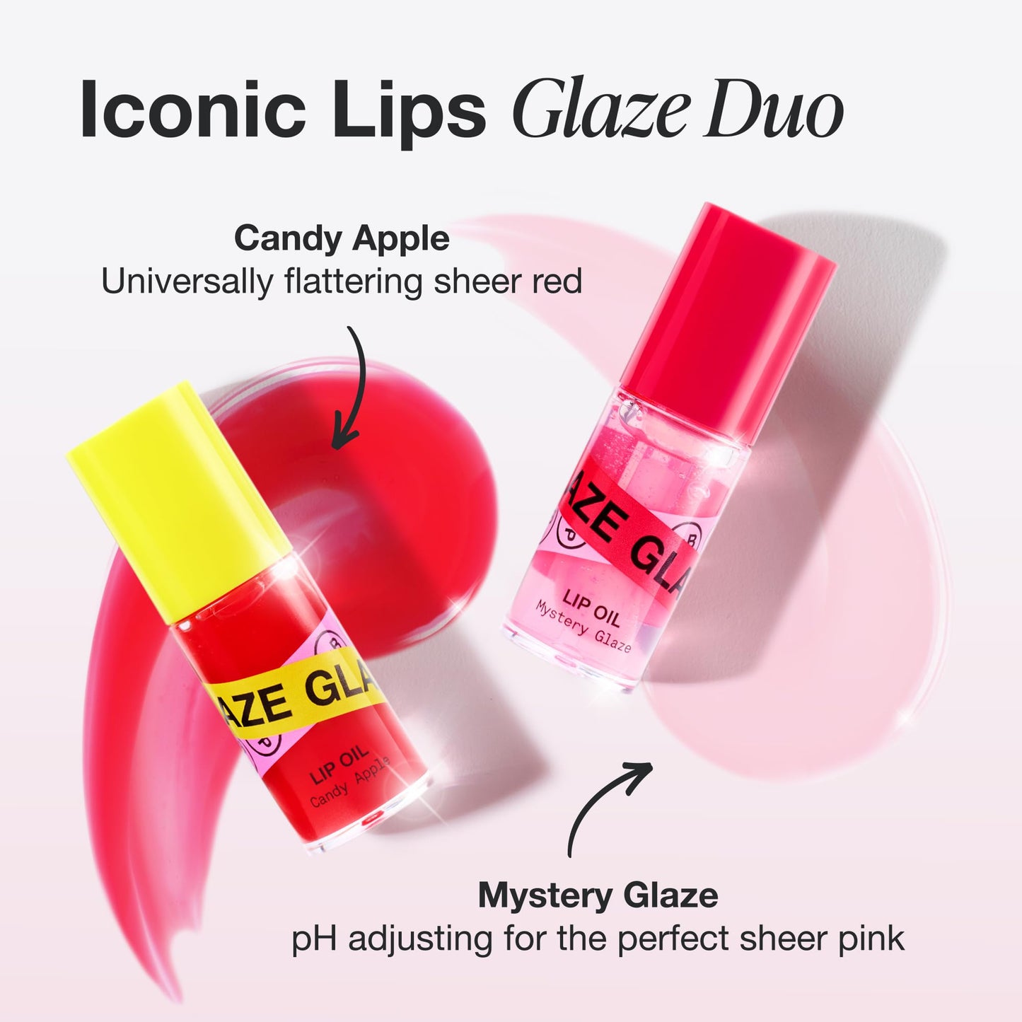 INNBEAUTY Project Iconic Lips Glaze Duo, Hydrating Vegan Lip Oil Gloss Hybrid, x2 0.2 OZ Beauty & Personal Care Innbeauty Project