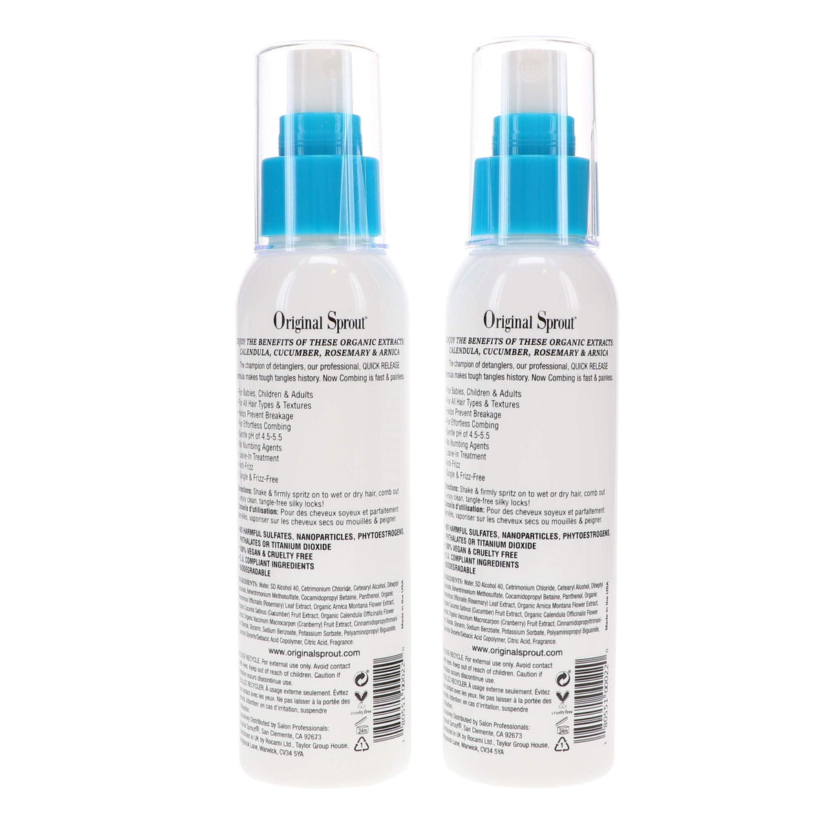 Original Sprout Miracle Detangler. All Hair Moisturizer and Leave-In Conditioner Spray, 4 Ounces. 2 Pack. Beauty & Personal Care Original Sprout