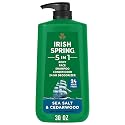 Irish Spring 5 in 1 Moisturizing Body Wash for Men, Shampoo, Conditioner, Body and Face Wash, and 24 Hour Deodorizer, Paraben-Free, Sea Salt Beauty & Personal Care Irish Spring