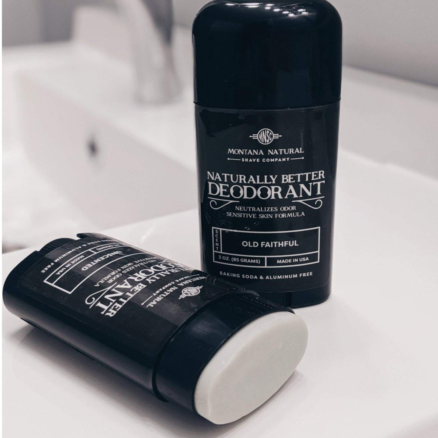 MNSC Bay Rum Naturally Better Deodorant - Magnesium and Activated Charcoal - Sensitive Skin Formula, Aluminum-Free, Baking Soda-Free, All-Natural Beauty and Personal Care Montana Natural Shave Company