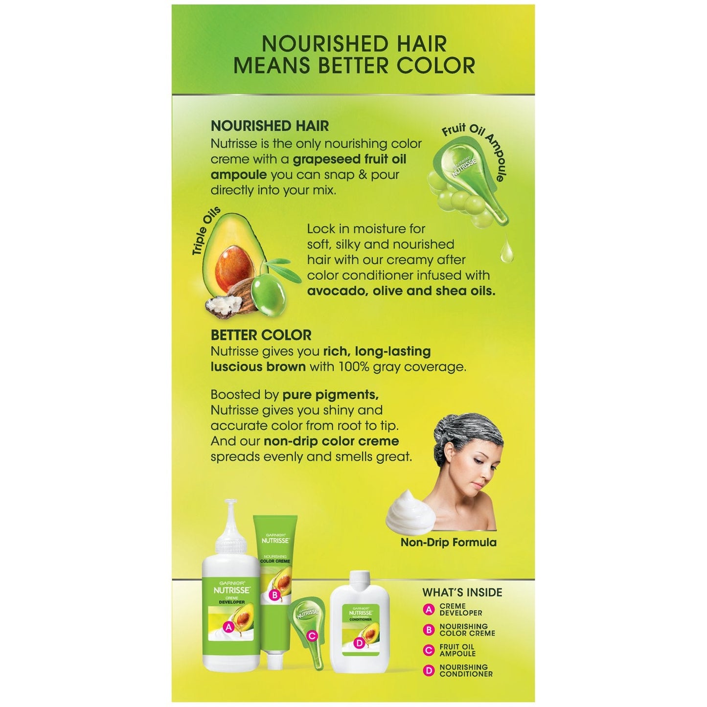 Garnier Nutrisse Nourishing Color Creme 51 Medium Ash Brown (Cool Tea), (Packaging May Vary) Beauty & Personal Care Garnier