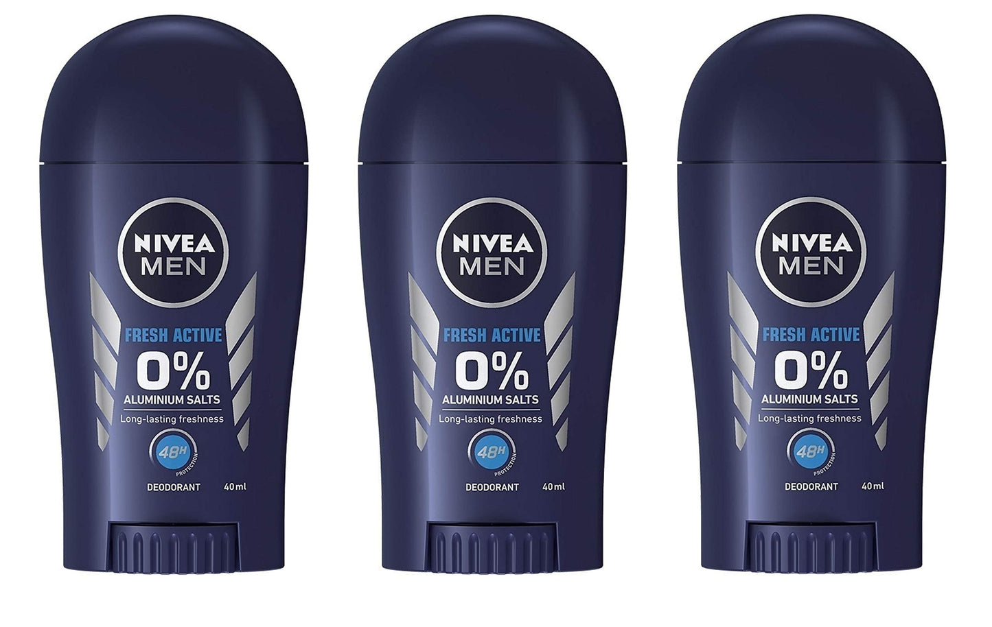 3x Nivea Fresh Active Deodorant Stick 0% Aluminium for Men (Pack of 3) Beauty & Personal Care NIVEA MEN