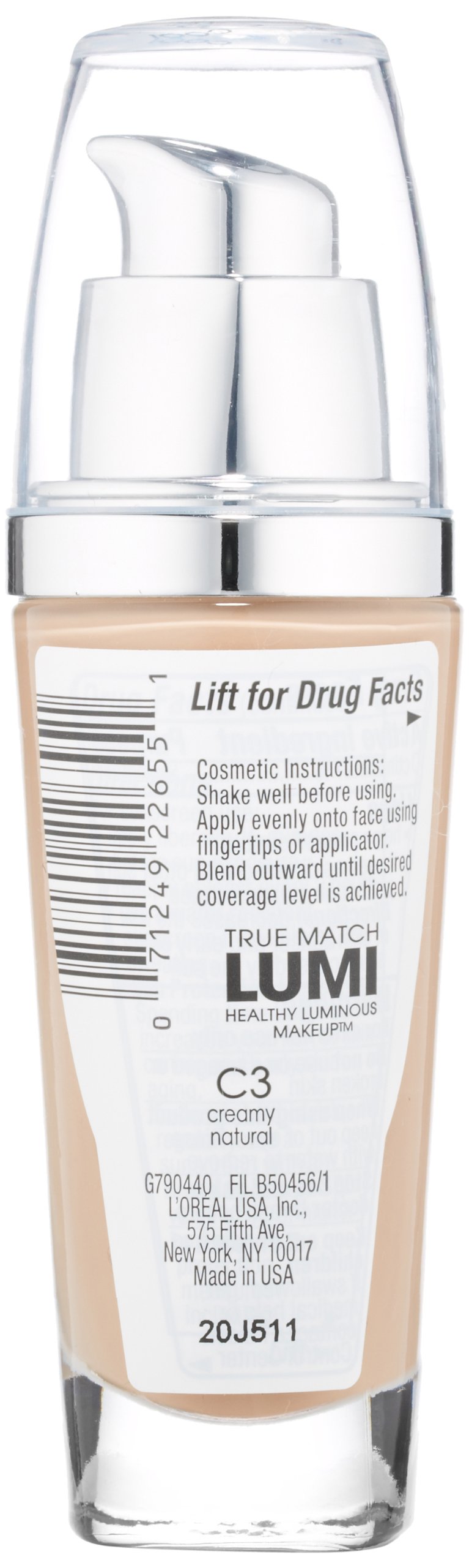 L'Oréal Paris True Match Lumi Healthy Luminous Makeup, C3 Creamy Natural, 1 fl. oz. Beauty & Personal Care L'Oreal Paris