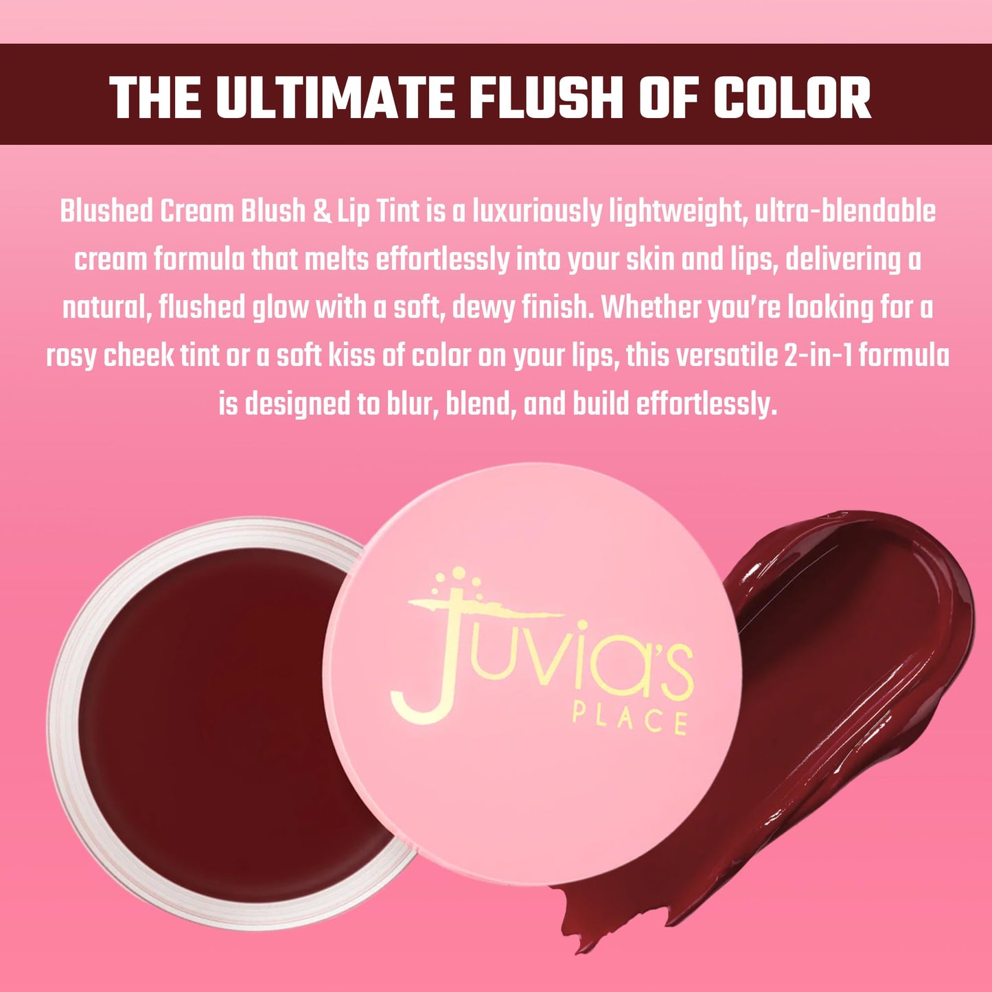 Juvia's Place Blushed Cream Blush - Terracotta - Multi-Purpose Cream Blush for Cheeks & Lips - 2in1 Formula, Smooth, Blendable Texture for a Soft Dewy Beauty & Personal Care Juvia's Place