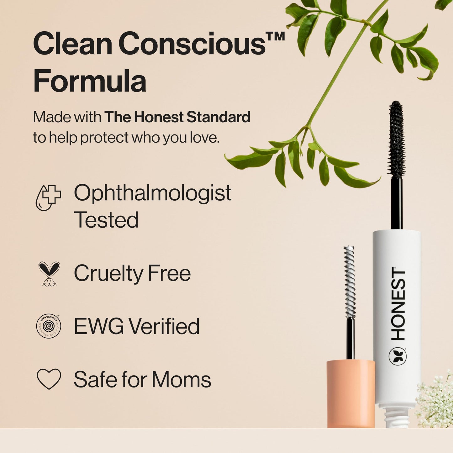 Honest Beauty 2-in-1 Extreme Length Clean Mascara, Lash Primer, Lengthening, Volumizing, Cruelty-Free, Safe for Sensitive Eyes, Black, .27 fl oz Beauty & Personal Care Honest Beauty