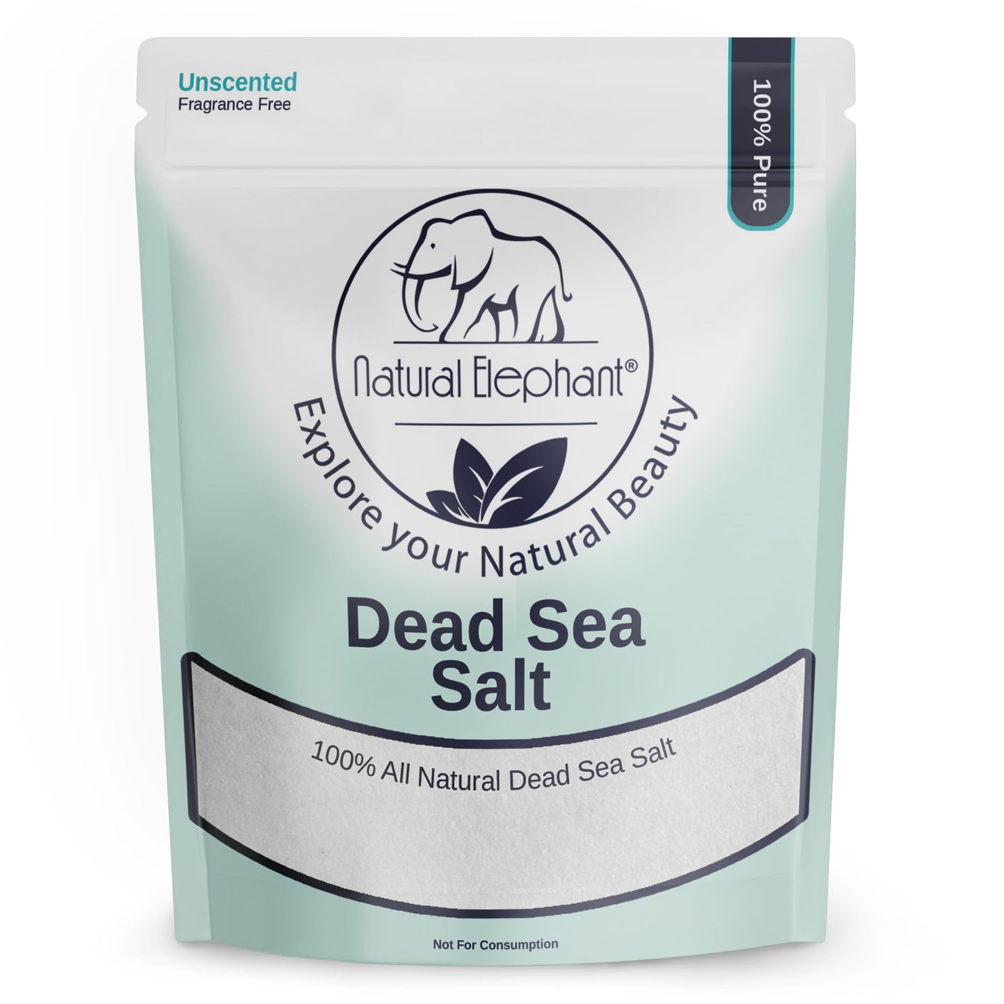 Natural Elephant Dead Sea Salt for Soaking & Bathing - 19 Pounds Bulk Bag - Fine Grain - 100% Natural and Pure Beauty and Personal Care Natural Elephant