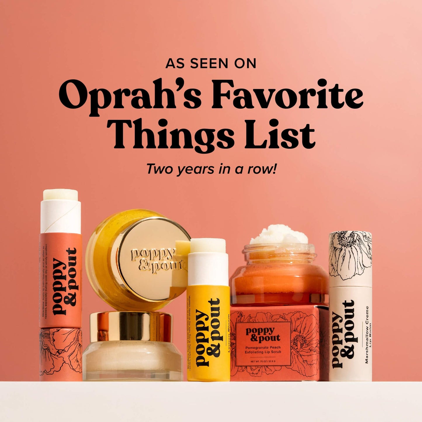 Poppy & Pout Pink Grapefruit Jumbo Lip Balm | All Natural Lip Balms & Moisturizers | Hydrates with Beeswax, Vitamin E, Organic Coconut Oil | Beauty & Personal Care Poppy & Pout
