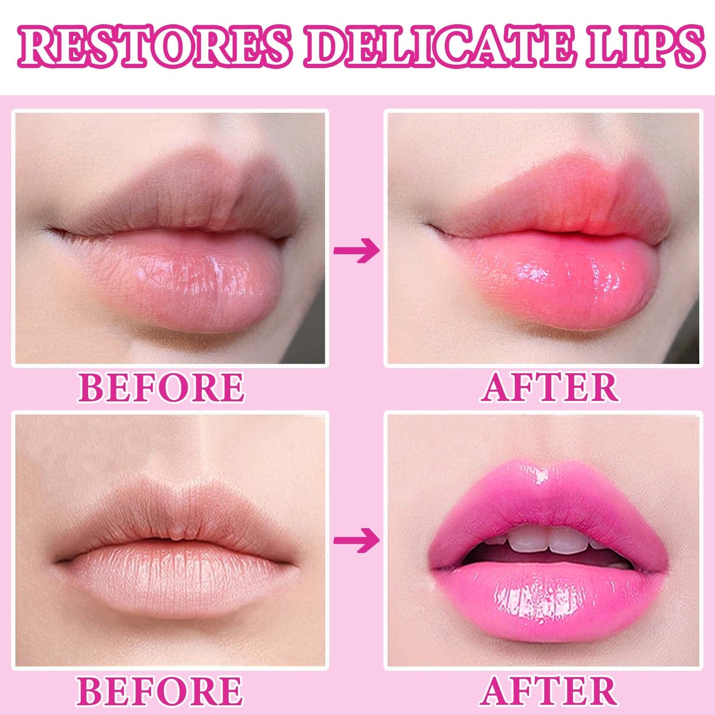 WENJLYJ 2PCS Crystal Flower Jelly Lipstick,Clear Lipstick with Flower Inside Magic PH Temperature Color Changing Lip Stick Tinted Lip Balm,Long Beauty & Personal Care WENJLYJ