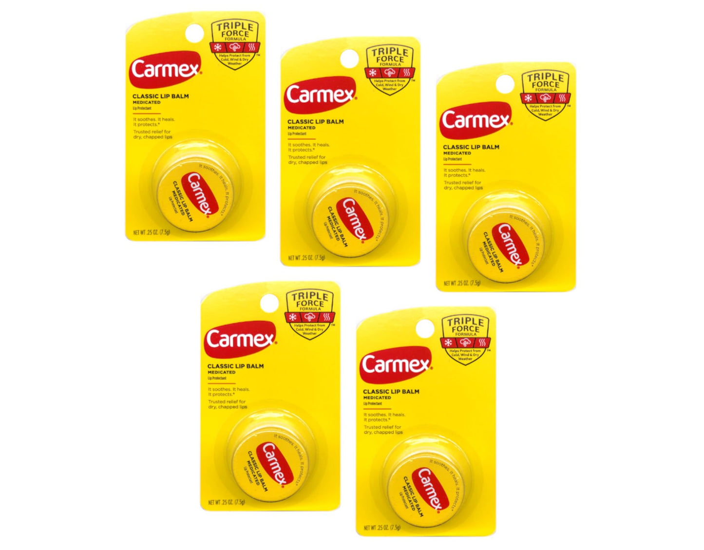 Carmex Jar Lip Balm 0.25 Oz. - Pack of 5 Beauty and Personal Care Carmex