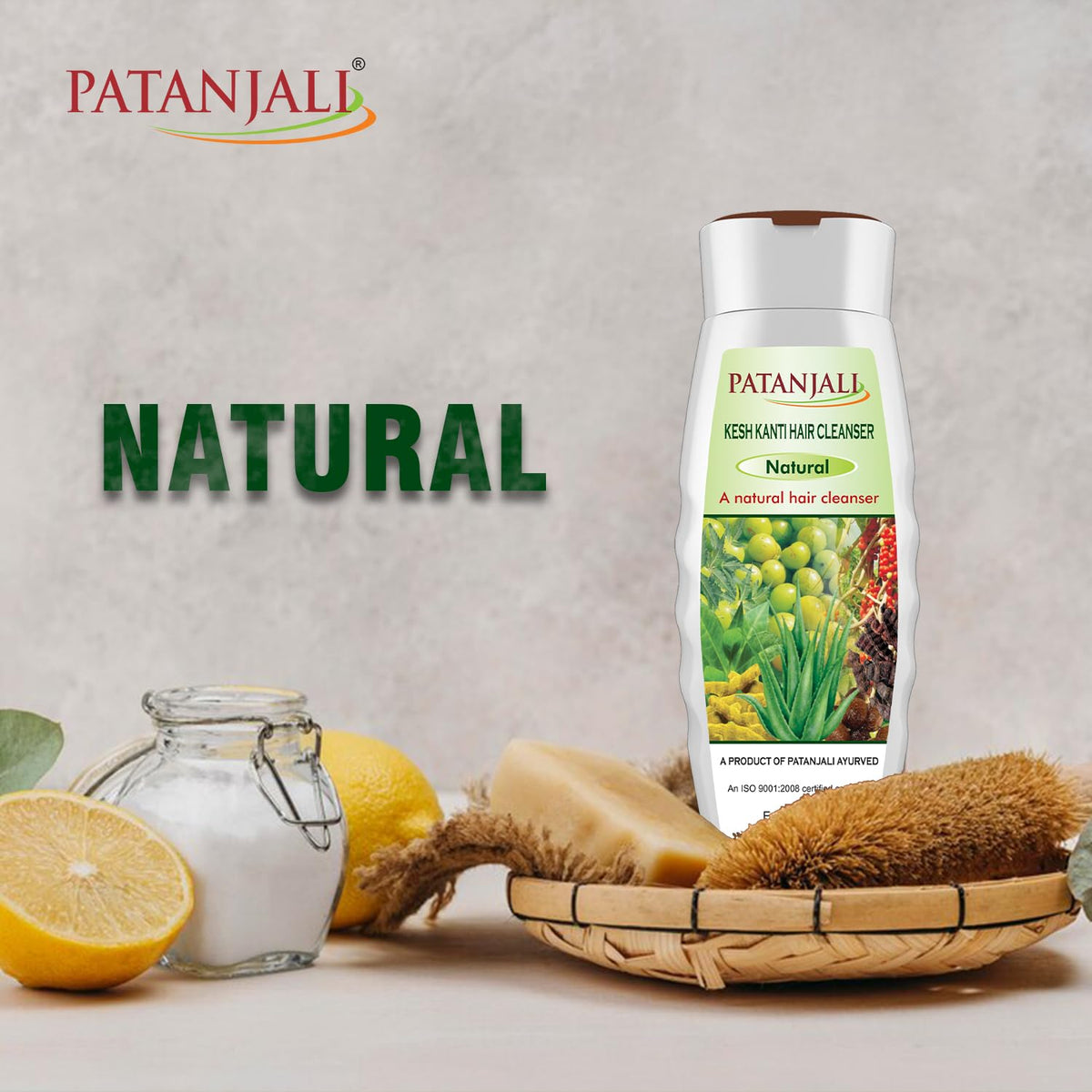 patanjali Kesh Kanti Natural Hair Cleanser - 200ml / 6.8 fl oz (Pack of 2)
