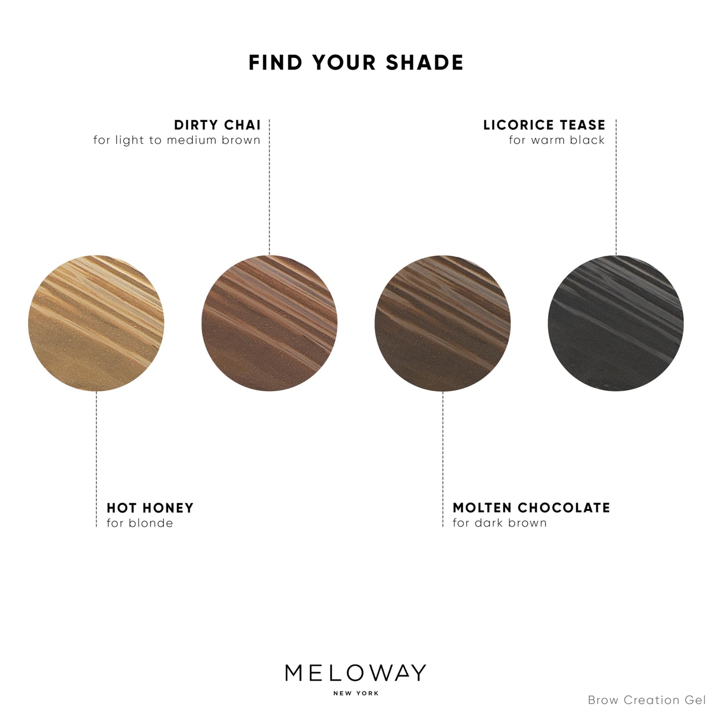 MELOWAY Brow Creation Gel - Tinted Fiber Gel for Thicker, Fluffier Brows - Patented Brush - Vitamin-Enriched Formula - Vegan, Cruelty-Free, Clean Beauty & Personal Care MELOWAY