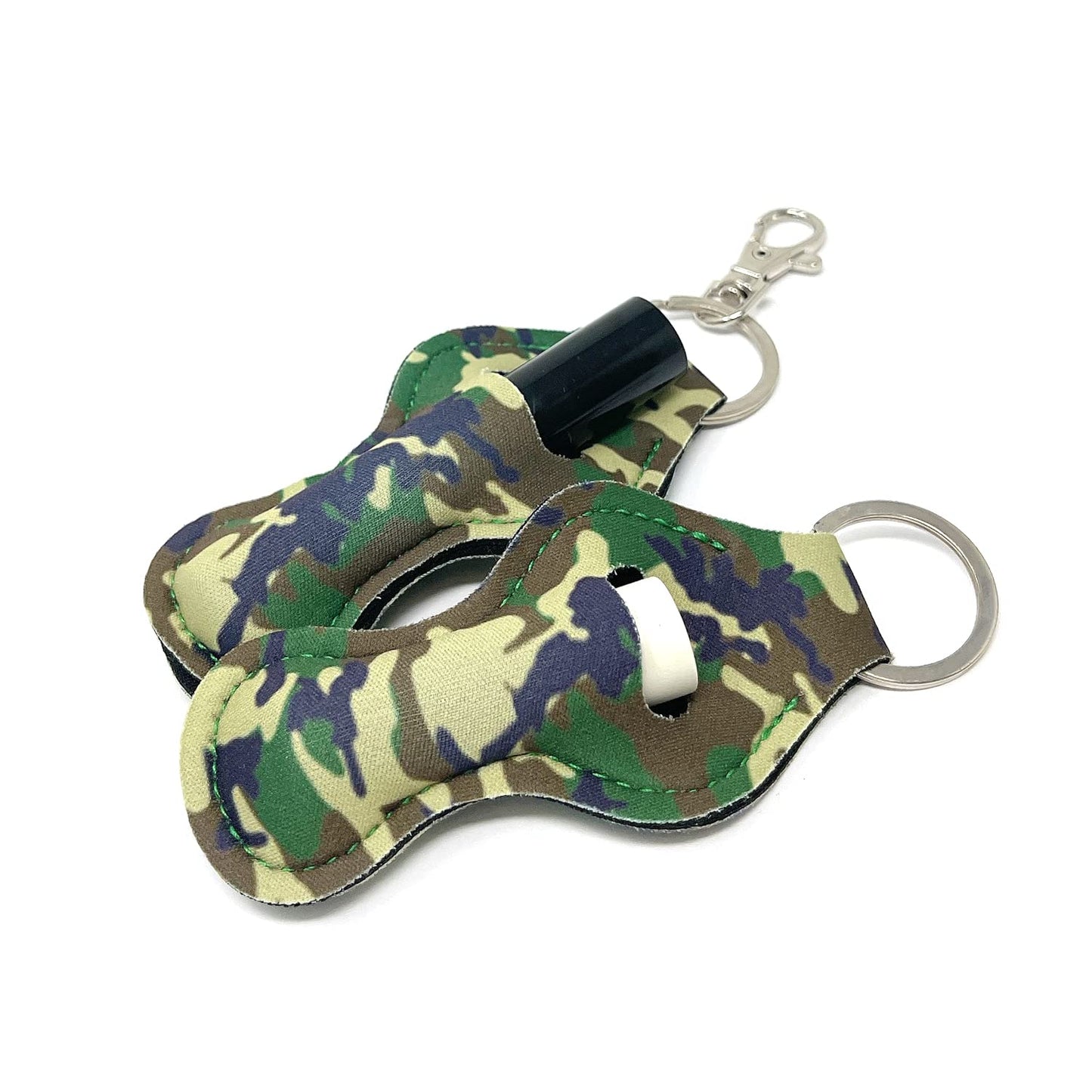 allydrew 10 Pack Chapstick Holder Keychain, Keyring for Lip Balm Lip Gloss Lipstick with 10 Pieces Metal Keyring Clasps, Camouflage Beauty & Personal Care allydrew