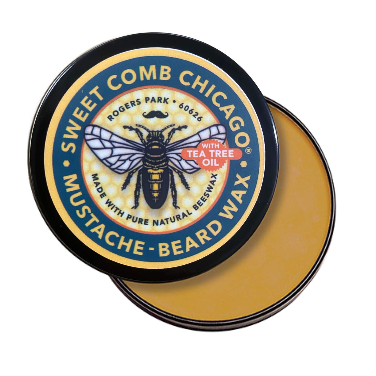 Sweet Comb Chicago Mustache & Beard Styling Wax, Medium Hold for Styling Men's Facial Hair, Great for Handlebar, Zappa, Beards to a Full, Square or Beauty and Personal Care Sweet Comb Chicago
