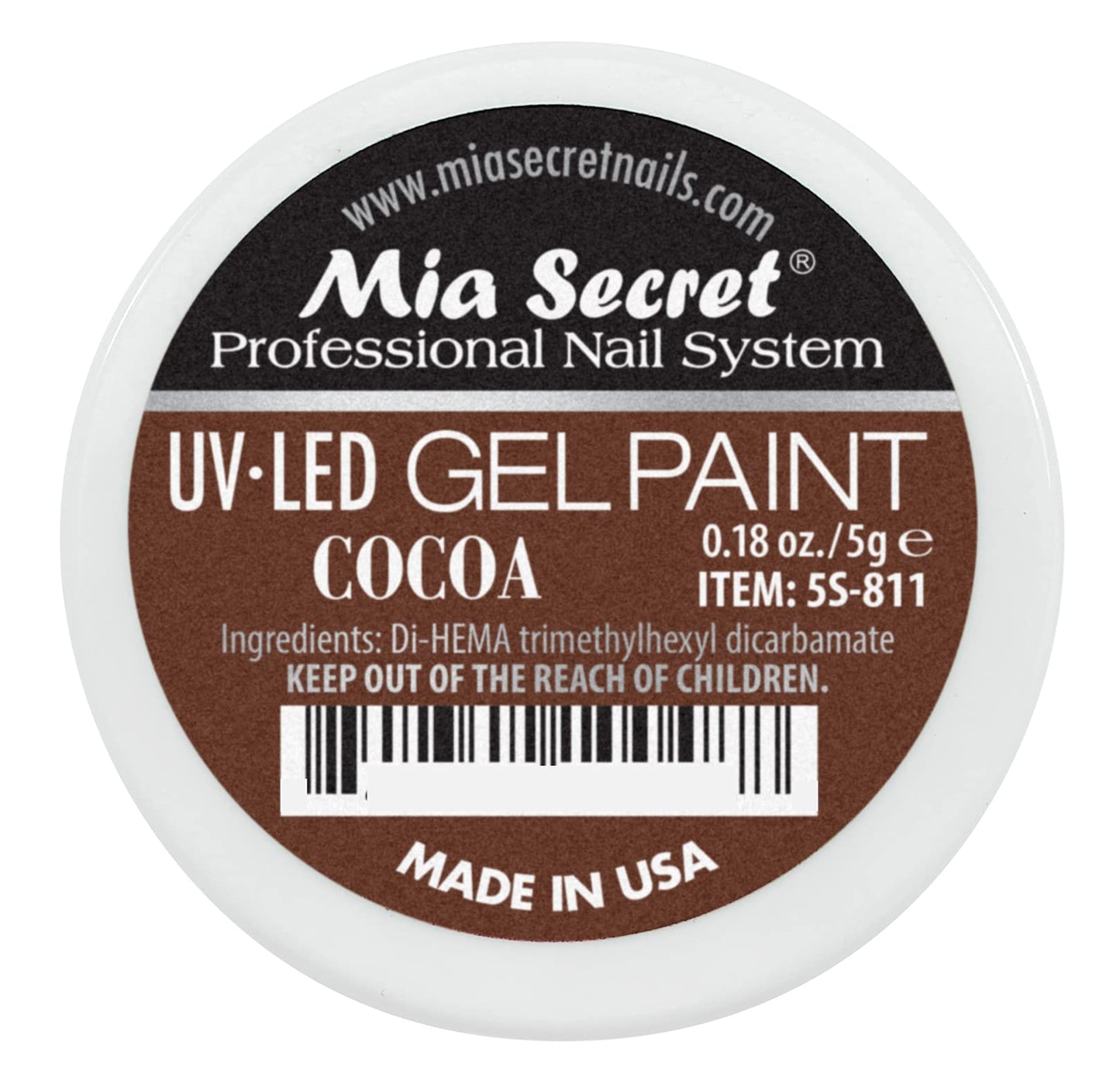 Mia Secret Professional Nail System UV/LED Gel Paint - 5 grams (Cocoa) Beauty & Personal Care Mia Secret