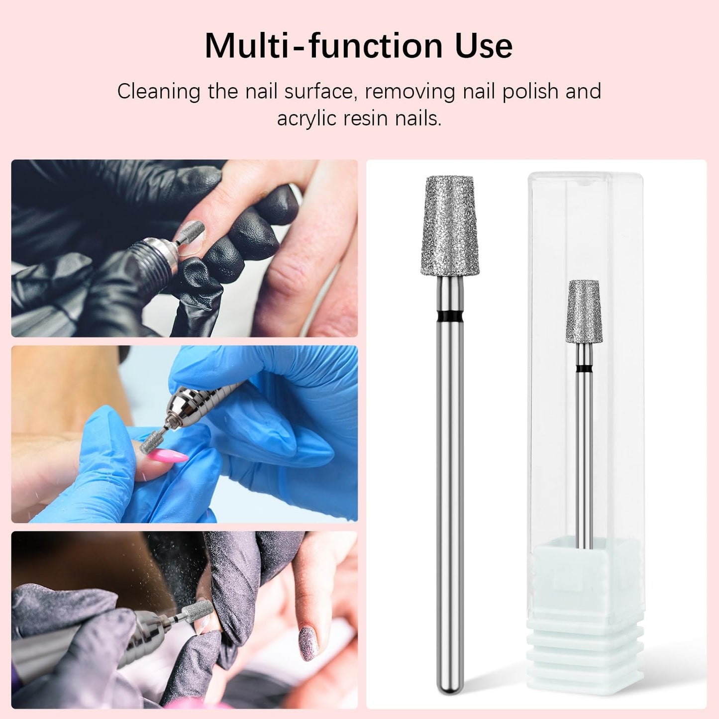 Rolybag Cuticle Nail Drill Bits Tapered Barrel Cuticle Drill Bit for Nail Diamond Drill Bits 3/32” Professional Safety Cuticle Clean Drill Beauty & Personal Care Rolybag