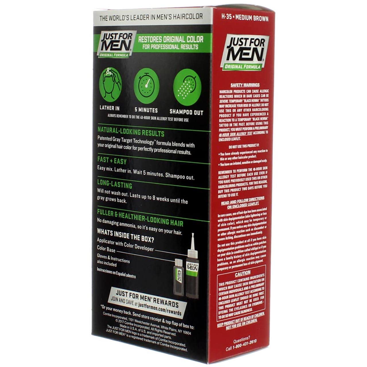 JUST FOR MEN Hair Color Medium Brown 35, 1 ea Beauty & Personal Care Just for Men