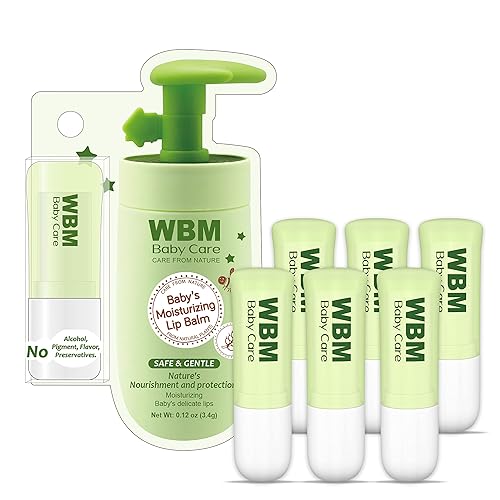 WBM Care Kids Organic Lip Balm, enriched with 100% natural ingredients, provides a hydrating and soothing effect | Pack of 6, each 0.12 oz for soft Beauty & Personal Care WBM