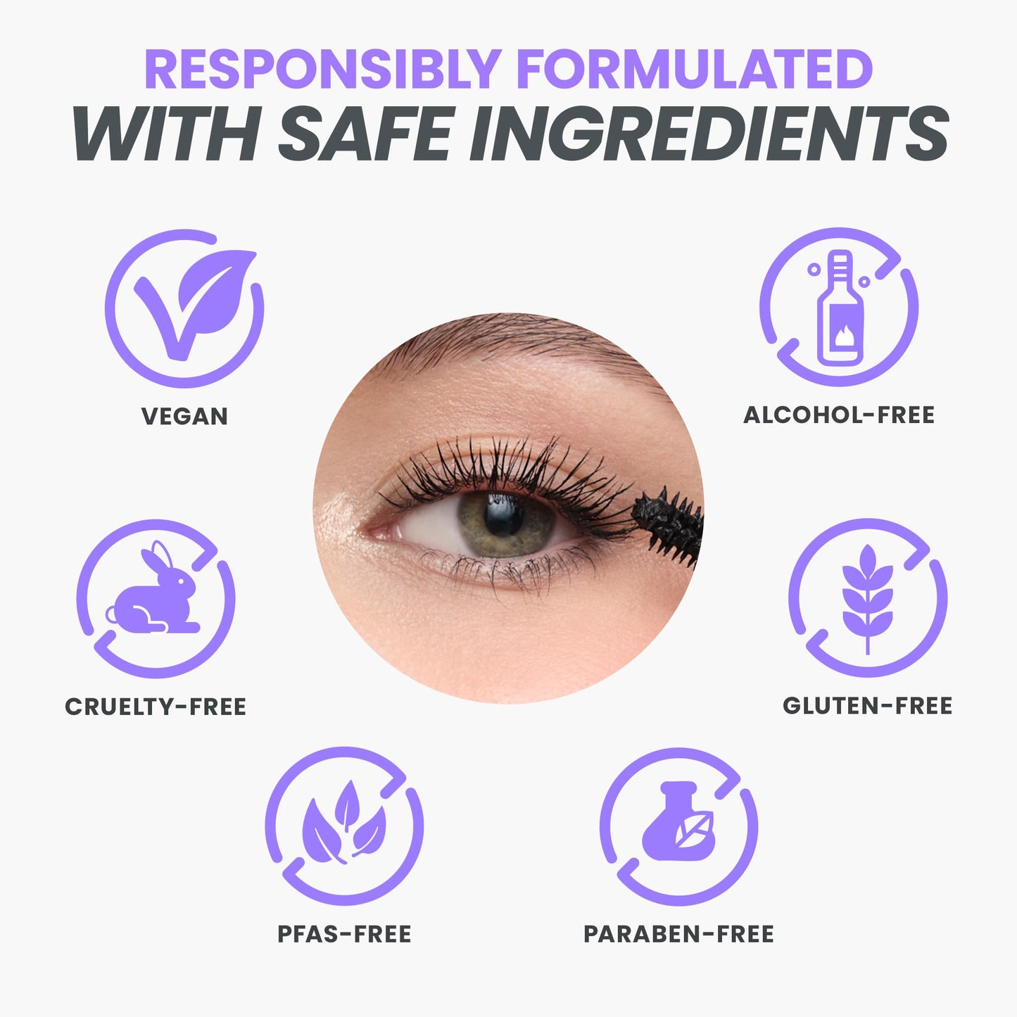 Wonderskin Mascara - Black Mascara for Volume, Length, and Curl - Lengthening, Volumizing & Smudge Proof Lash Makeup Beauty & Personal Care Wonderskin
