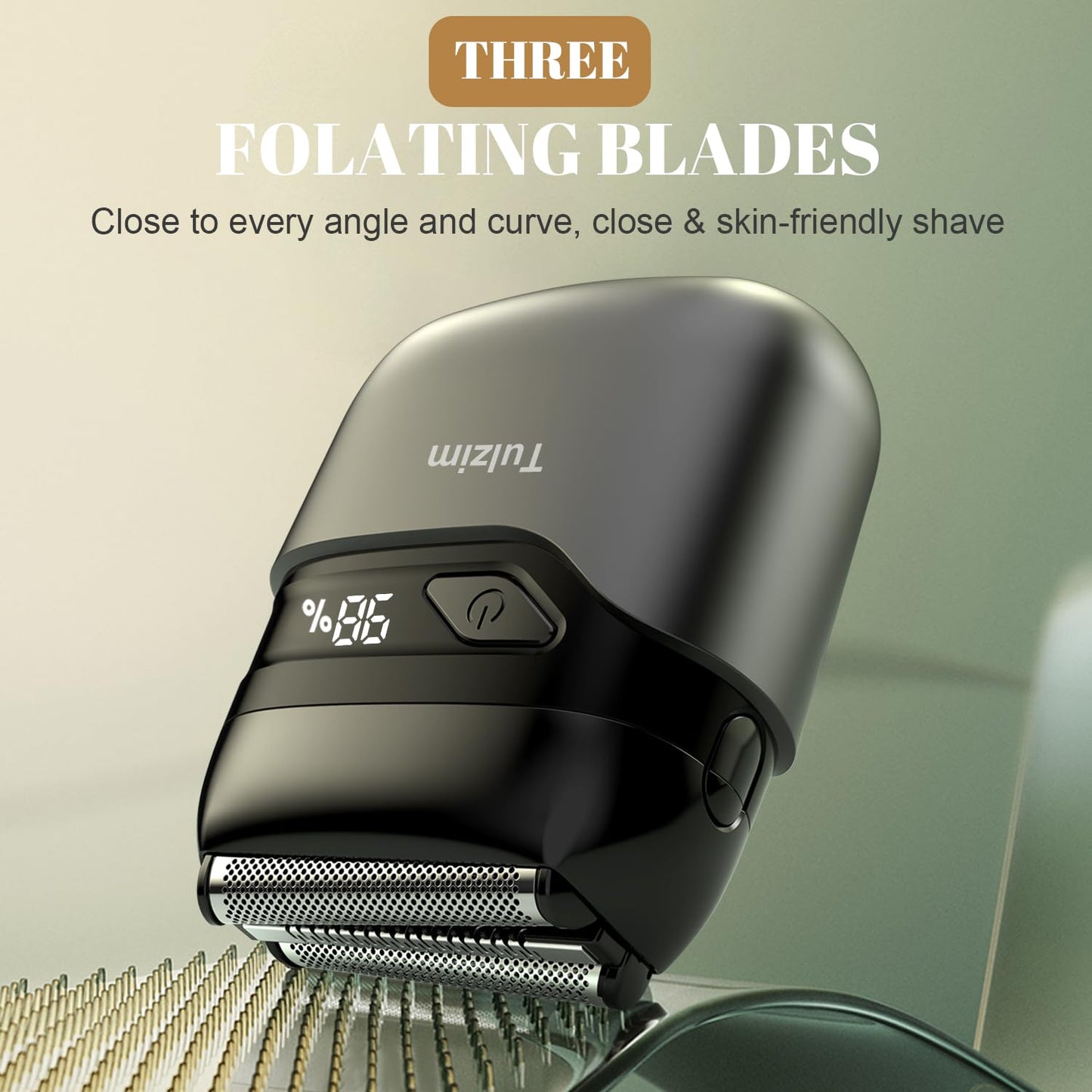 ????%?????? Tulzim Electric Foil Shaver for Men: Cordless Electric Razor for Face & Beard - 3 Floating Blades, 100-Min Runtime, USB-C Fast Charge, IPX7 Beauty and Personal Care Tulzim