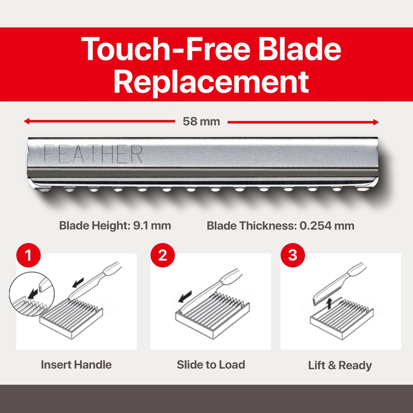 Feather Styling Razor Standard Blades - Professional Hair Cutting Blades for Styling, Shaping, Feathering & Thinning - Stainless Steel Single Edge Beauty and Personal Care Feather