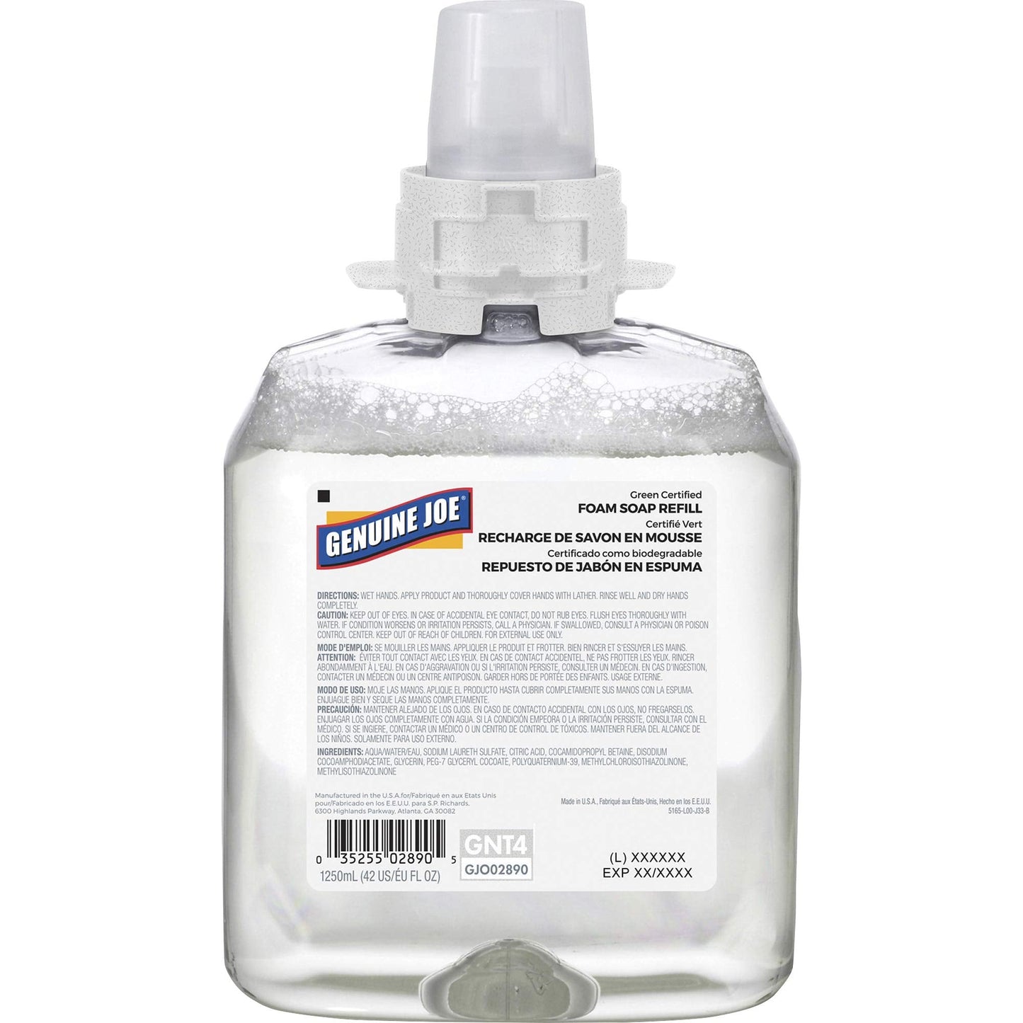Genuine Joe Antibacterial Foam Soap Refill, 1250mL, Compatible 1250mL Soap Dispensers, Orange Blossom Scent Beauty & Personal Care Genuine Joe