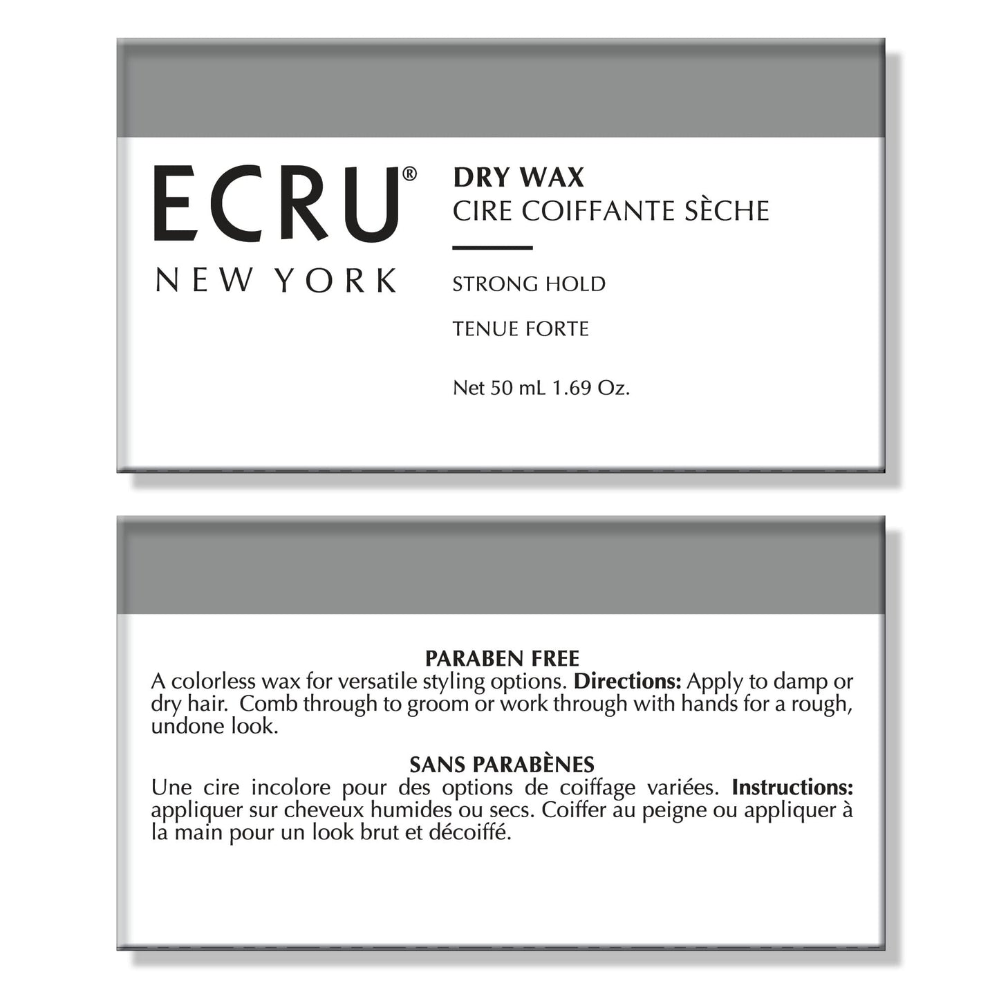 ECRU New York Dry Wax, Strong Hold Hair Wax, Styling Cream, Texturizing Hair Products, Travel Size Pomade, 1.69oz Beauty & Personal Care Ecru New York
