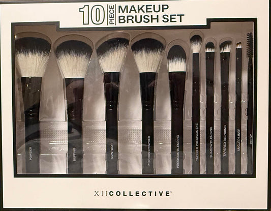 XII Collective 10PC Makeup Brush Set