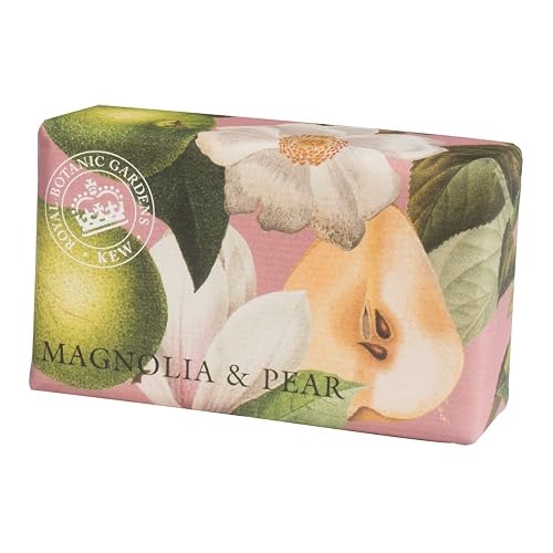 The English Soap Company Royal Botanical Gardens Kew Wrapped Soap Bar, Magnolia and Pear Scent 240g Beauty & Personal Care The English Soap Company
