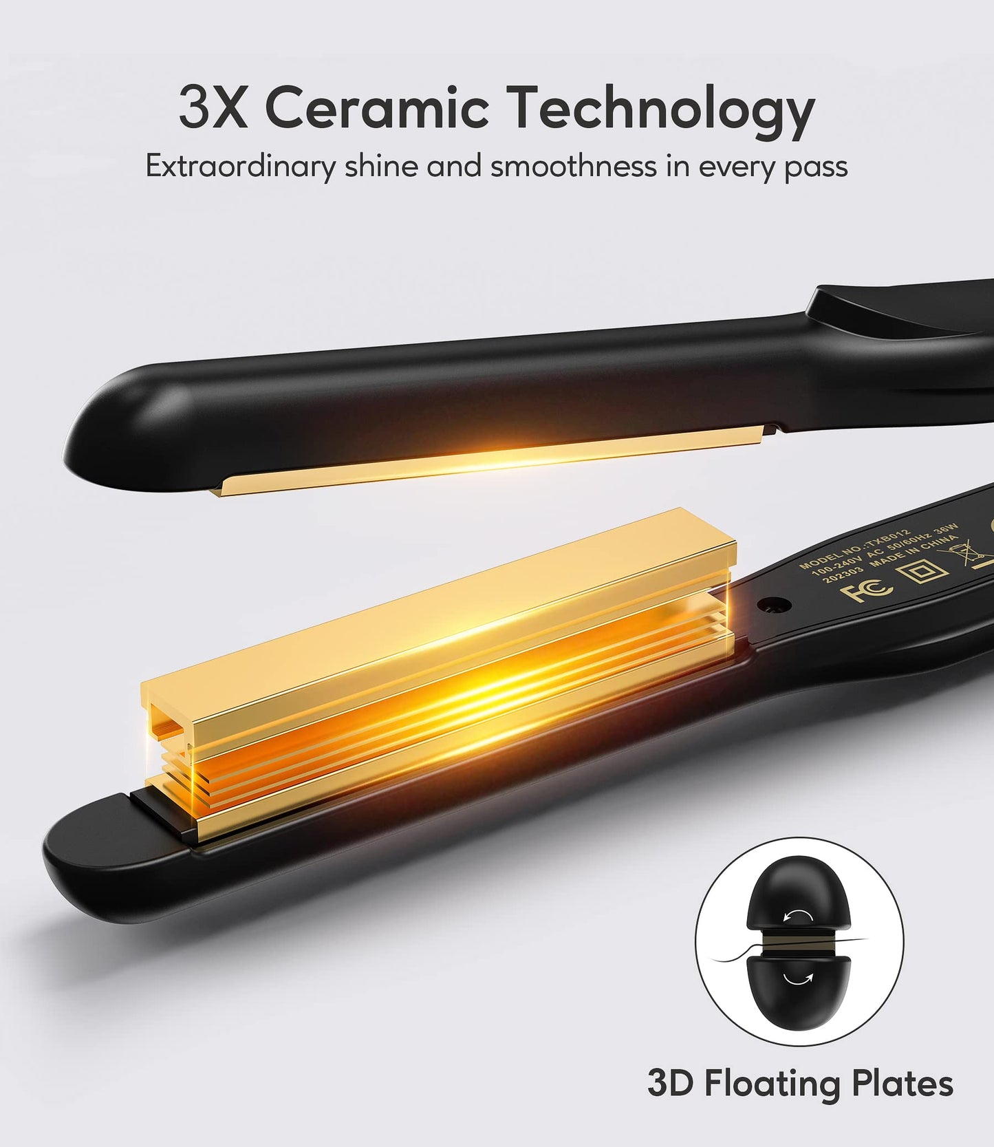 Terviiix 1/2 Inch Flat Iron for Short Hair, Small Hair Straightener and Curler 2-in-1 for Pixie Cuts & Touch-Ups, Rounded Edge Mini Flat Iron for Men Beauty & Personal Care Terviiix
