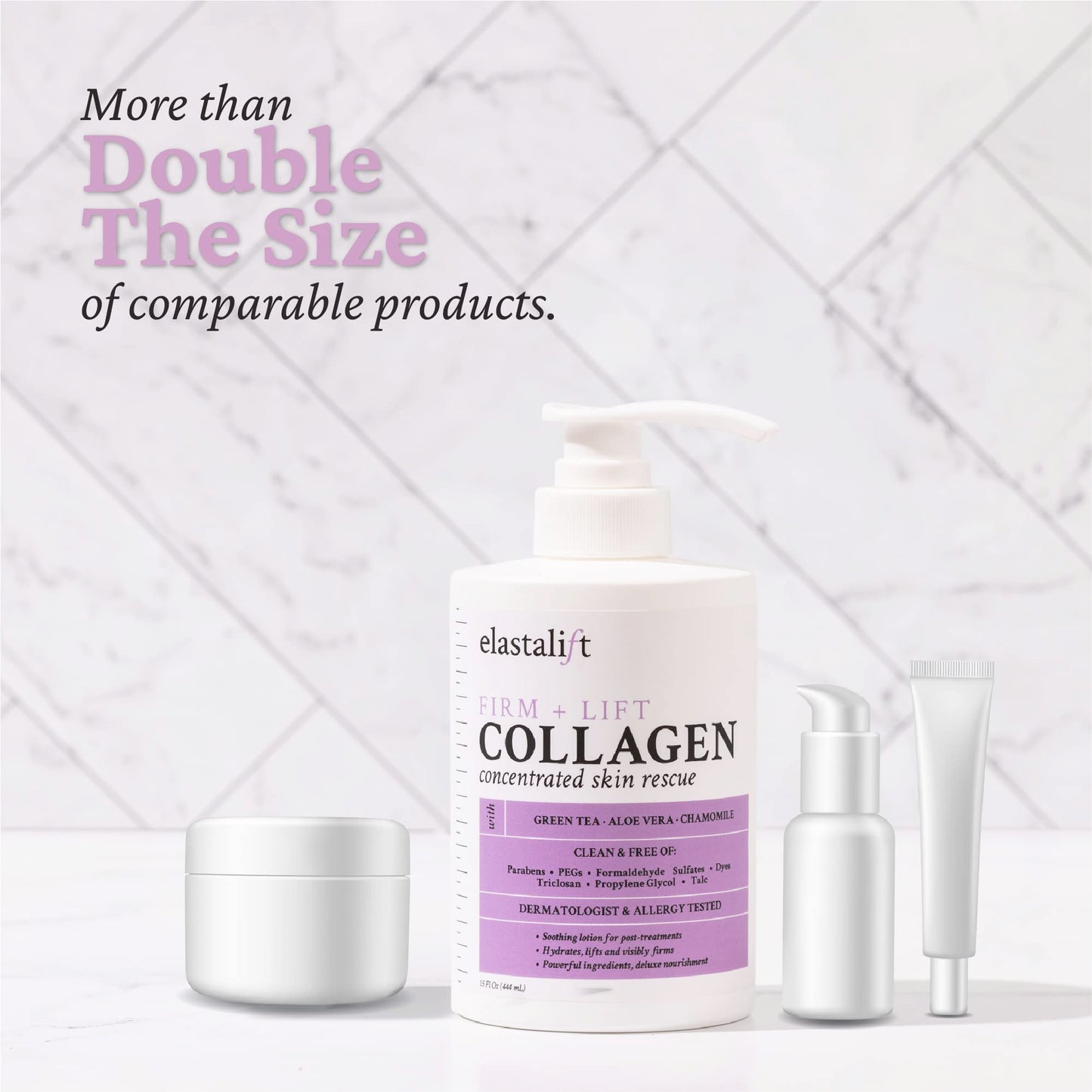 Elastalift Collagen Cream Fragrance Free Body Lotion & Face Moisturizer For Women & Men | Collagen Lotion | Skin Tightening Cream | Skin Firming + Beauty & Personal Care Elastalift