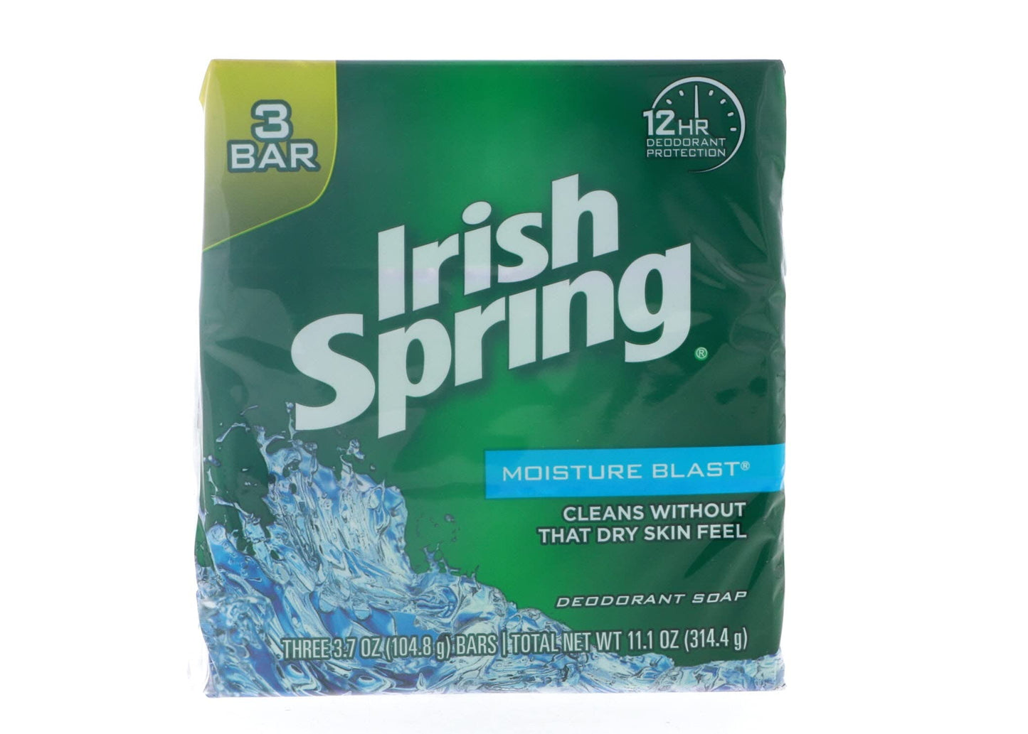 Irish Spring Moisture Blast Deodorant Bar Soap, 11.1 oz bars, 3 each (Pack of 2) Beauty & Personal Care Irish Spring