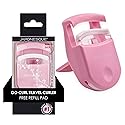 JAPONESQUE Travel Eyelash Curler, Pink - Plastic Eyelash Curlers for Travel Makeup, Go Curl Lash Curler with Bonus Replacement Lash Pad - 1 Pack Beauty & Personal Care JAPONESQUE