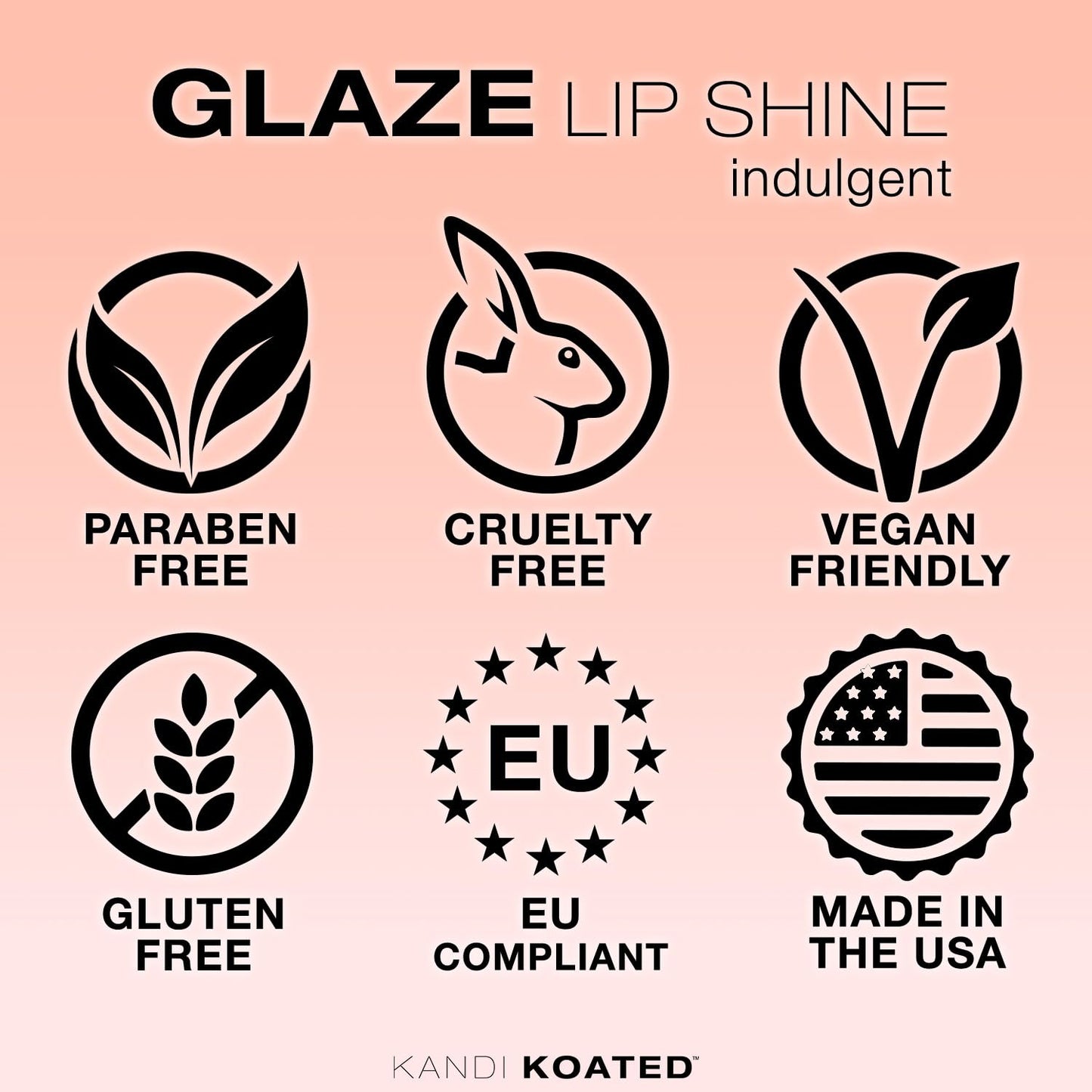 Kandi Koated Glaze Illuminating Lip Shine [Indulgent] Vegan Lip Gloss | Hydrating Lip Glaze with Paraben-Free, Cruelty-Free Formula, Sheer Color | Beauty & Personal Care Kandi