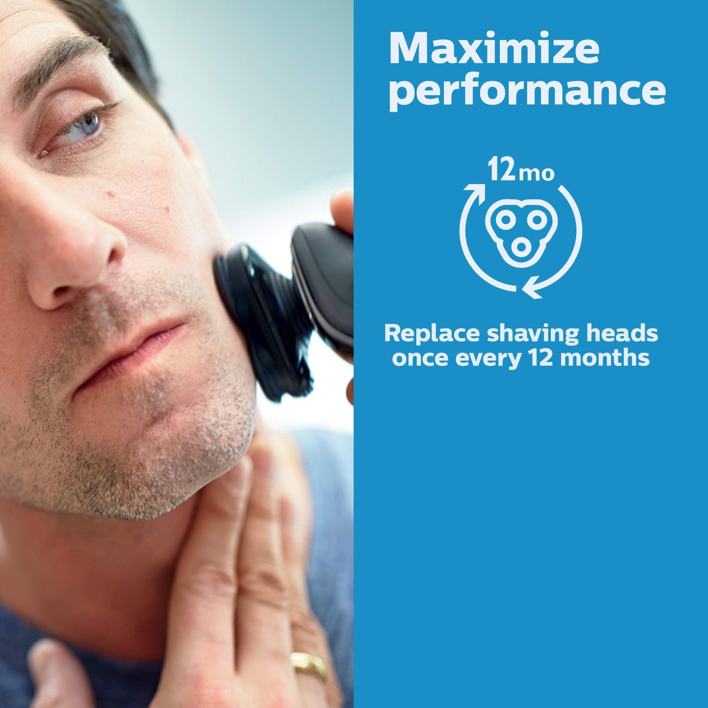 Philips Norelco SH50/52 Genuine Shaving Heads, Compatible with Philips Norelco Shavers Series 5000 and 6000, Powerful Performance, Self-Sharpening, 3 Beauty and Personal Care Norelco