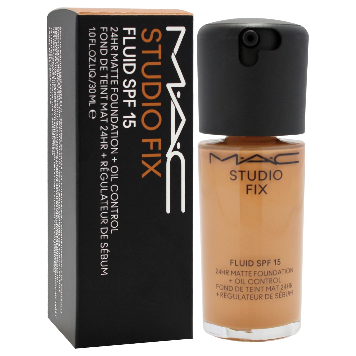 Studio Fix Fluid SPF 15 24Hr Matte Foundation Plus Oil Control -NC45 by MAC for Women - 1 oz Foundation Beauty & Personal Care MAC