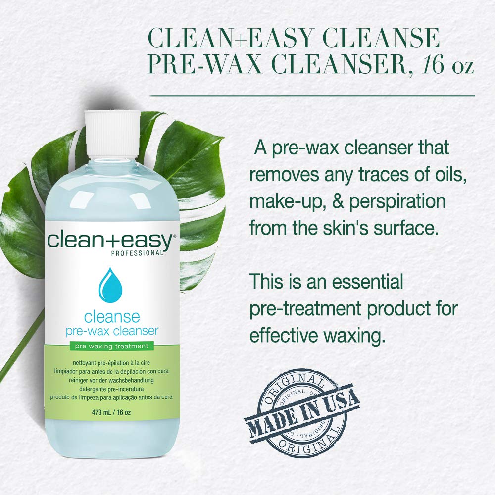 Clean + Easy Cleanse Pre Wax Cleanser & Pre-Treatment Care, 16 oz Beauty and Personal Care Clean + Easy