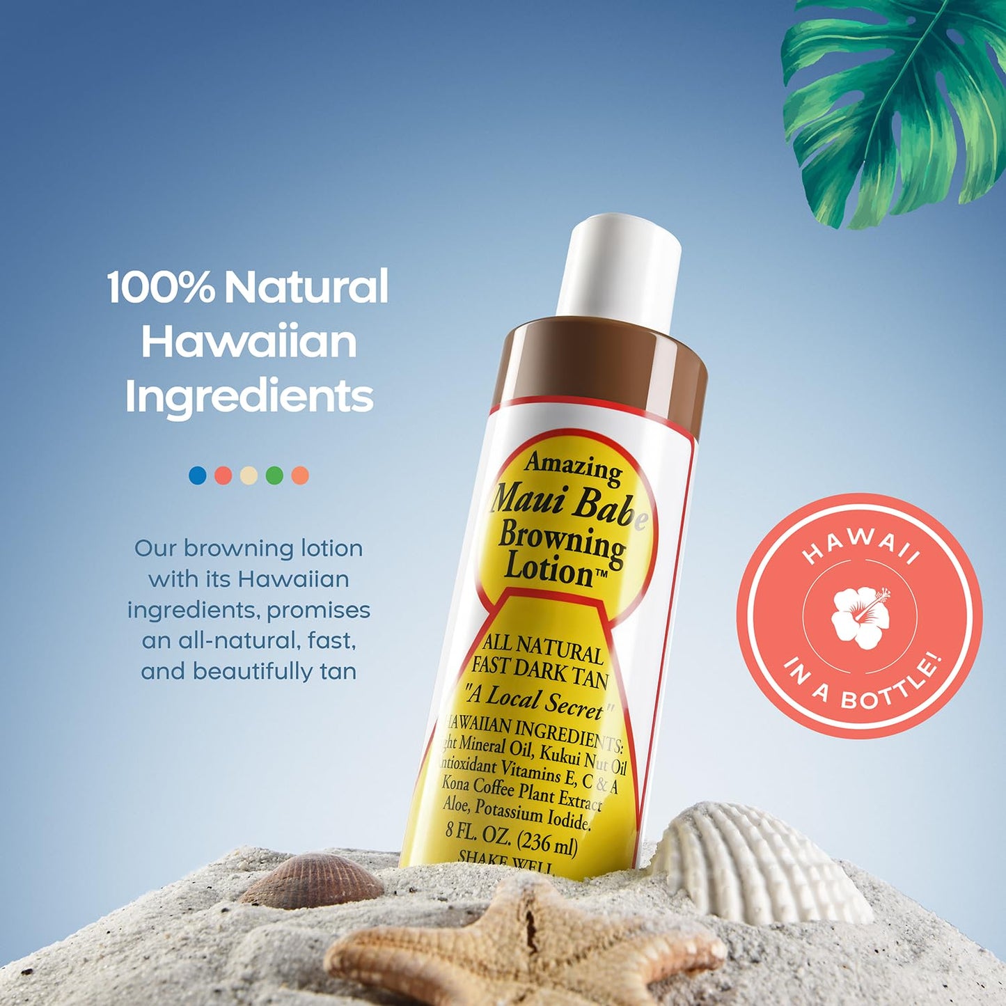 Browning Lotion - All Natural Fast Dark Tan 8 fl.oz Beauty & Personal Care Maui Babe