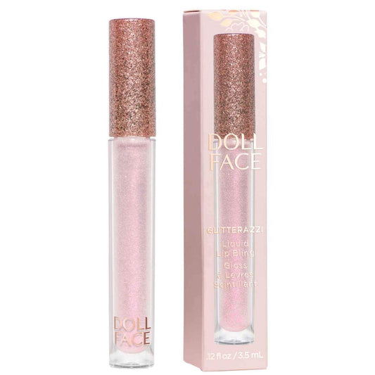 Doll Face Lip Gloss | Glitterazzi Liquid Lip Bling | Topping Glitter with a Glossy Shine for Lips | Sheer Finish | Cruelty-Free | ICE Beauty & Personal Care Doll Face
