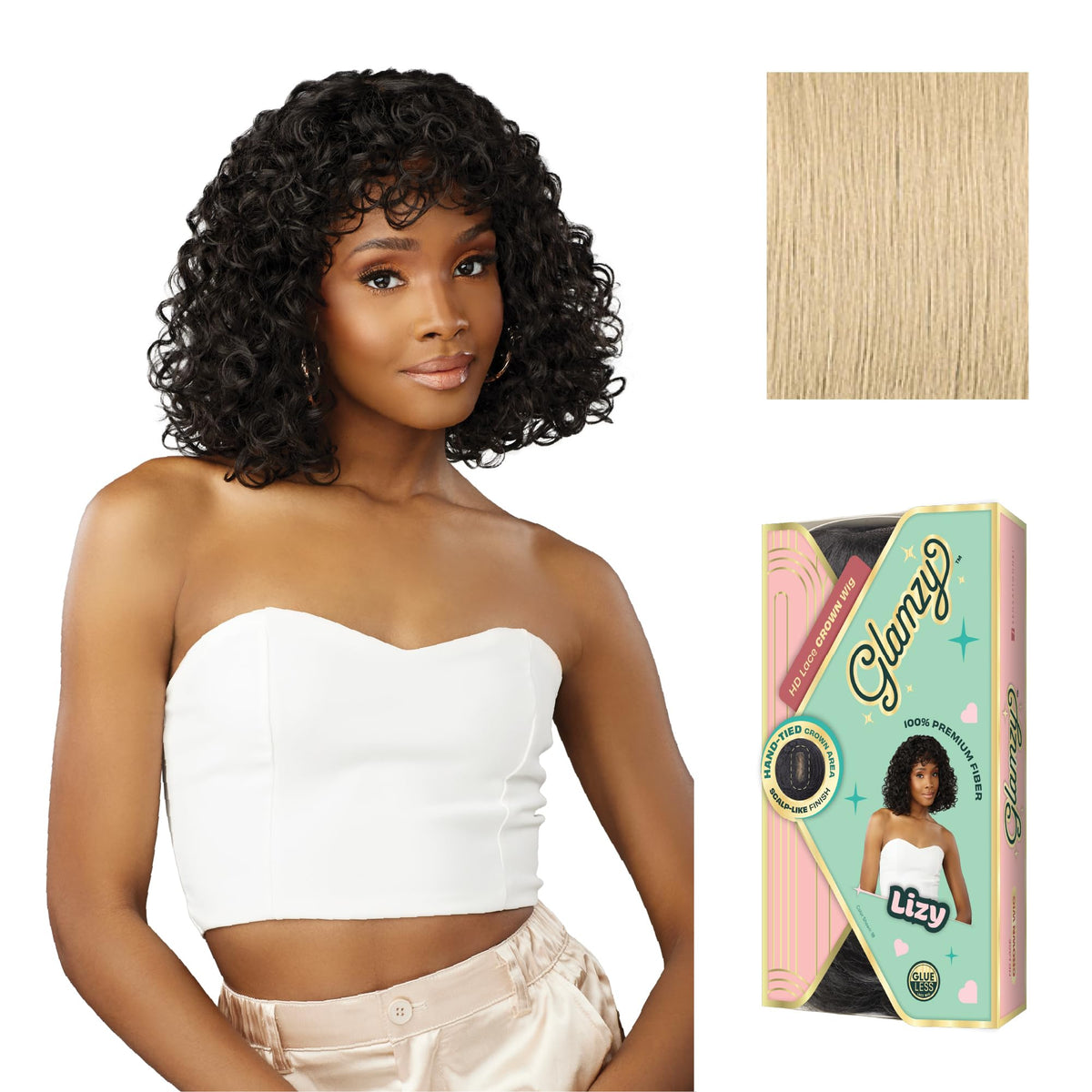 Sensationnel Glamzy Lace Crown Wig-Lizy, BEIGEBLONDE
