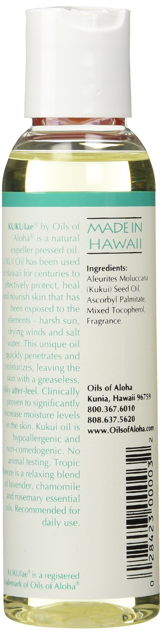 Oils of Aloha - Hawaii Kukui Nut Oil with Tropic Breeze Fragrance, 4 oz Beauty & Personal Care Oils of Aloha