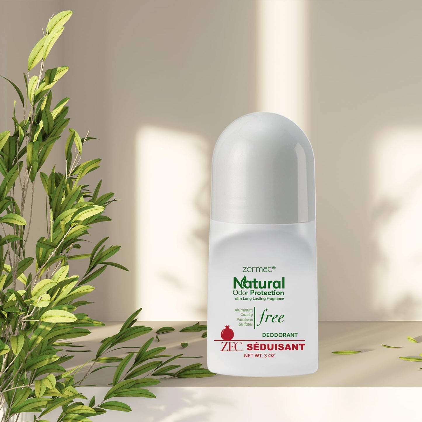 Zermat Senzuel Seduisant, Natural Roll-On Deodorant, 3 Oz. Beauty and Personal Care Zermat