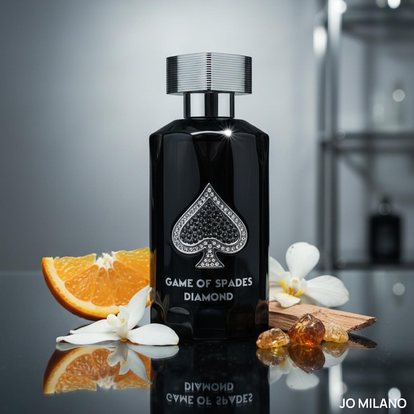 Jo Milano Game of Spades Diamond Parfum Spray | 3.4 oz (100ml) | Vanilla, Fruity, Amber, Sweet, Musky Scent | Long Lasting Fragrance for Men and Women Beauty & Personal Care Jo Milano