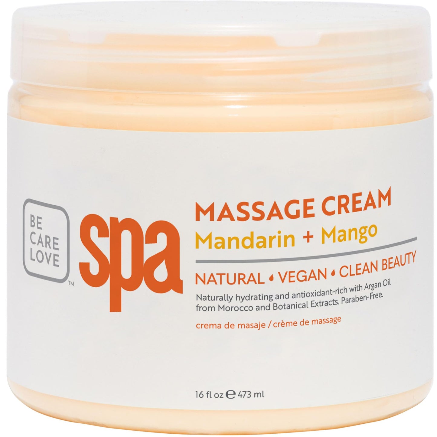 BCL SPA Massage Cream organic Mandarin + Mango body lotion with shea butter, aloe vera, peppermint, argan and jojoba oils, body cream to invigorate Beauty & Personal Care BCL SPA