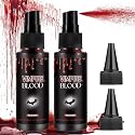 Halloween Fake Blood Spray, Washable Fake Blood Makeup Kit, Halloween Realistic Fake Blood, Perfect for Vampire Makeup, Clown & Sfx & Cosplay & Zombie Beauty & Personal Care VPCRT6